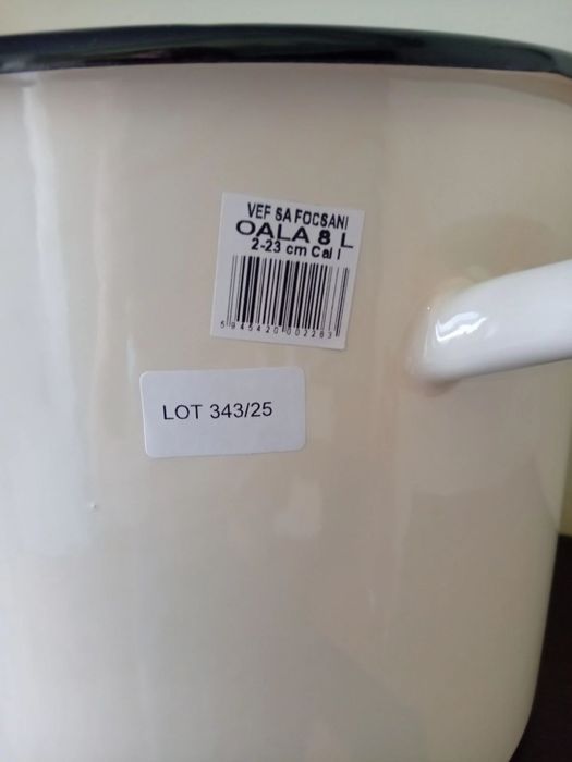 Oala/Ghiveci emailat 23cm/8L fără capac,bej