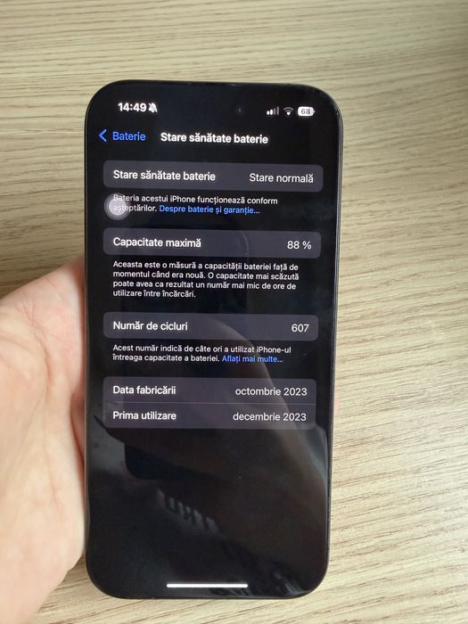 Iphone 15 pro negru 256 GB
