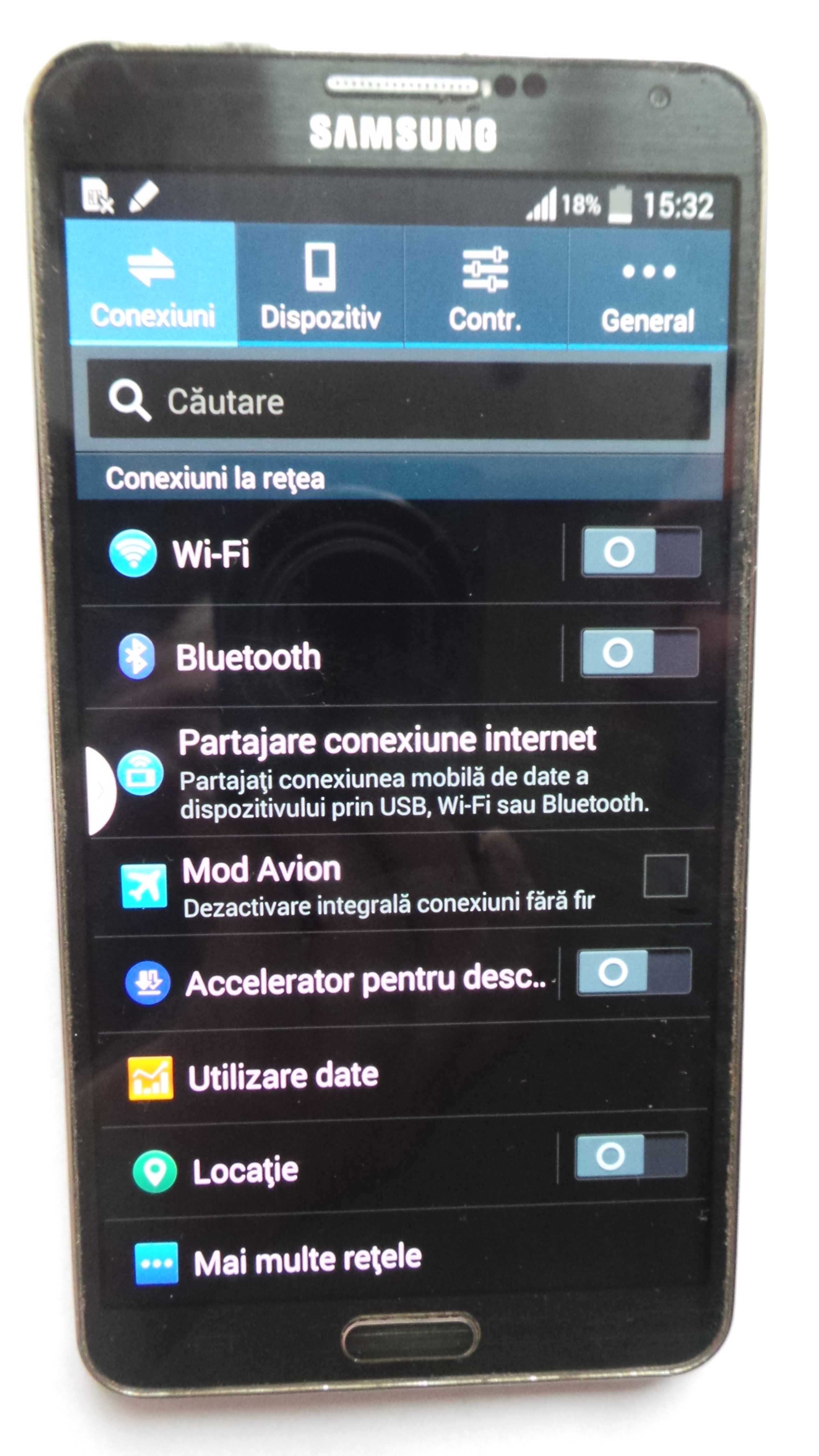 Telefon/smartphone SAMSUNG GALAXY NOTE 3 cu multiple accesorii+BONUS