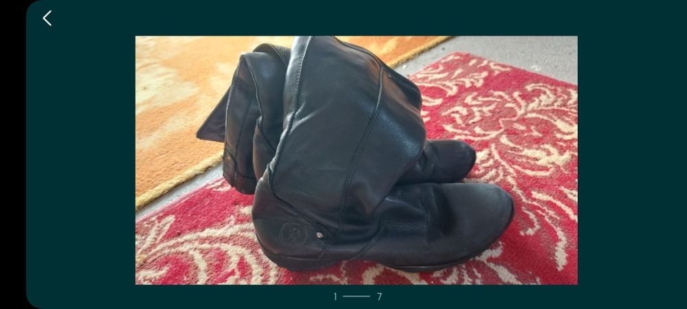 Cizme negre piele dama 37