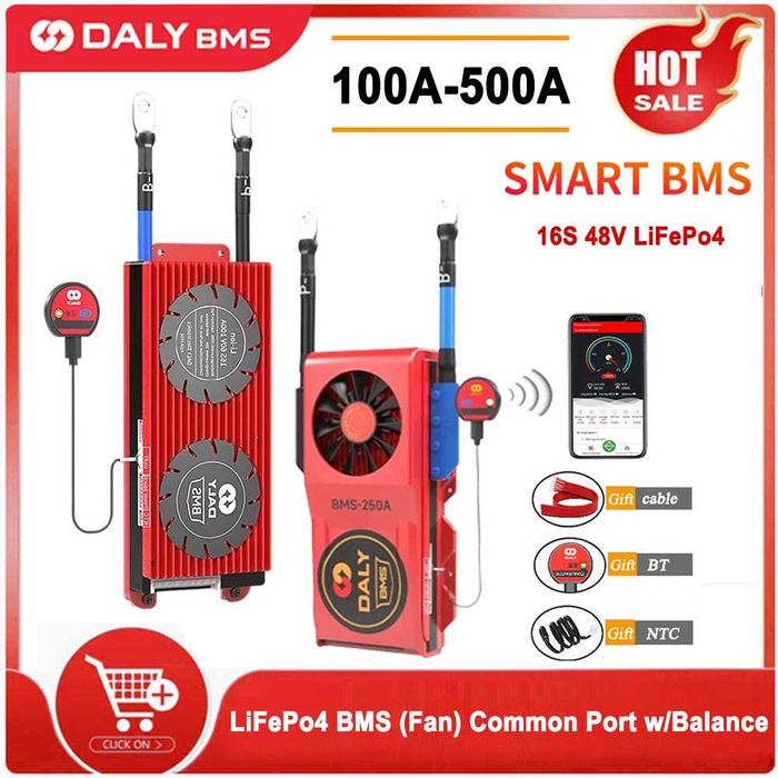 BMS-DALY SMART în formă de K. 48v 150Amp.