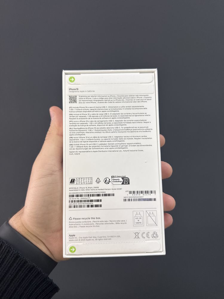 iPhone 16 / 256GB / Black / Sigilat
