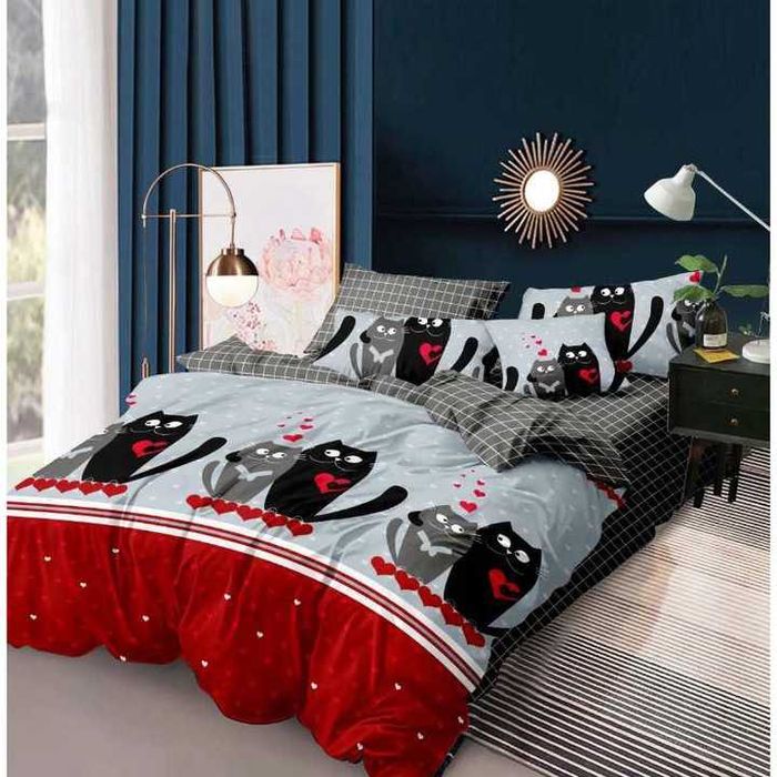 Lenjerie de pat NOUA din bumbac 4pcs cu pisici