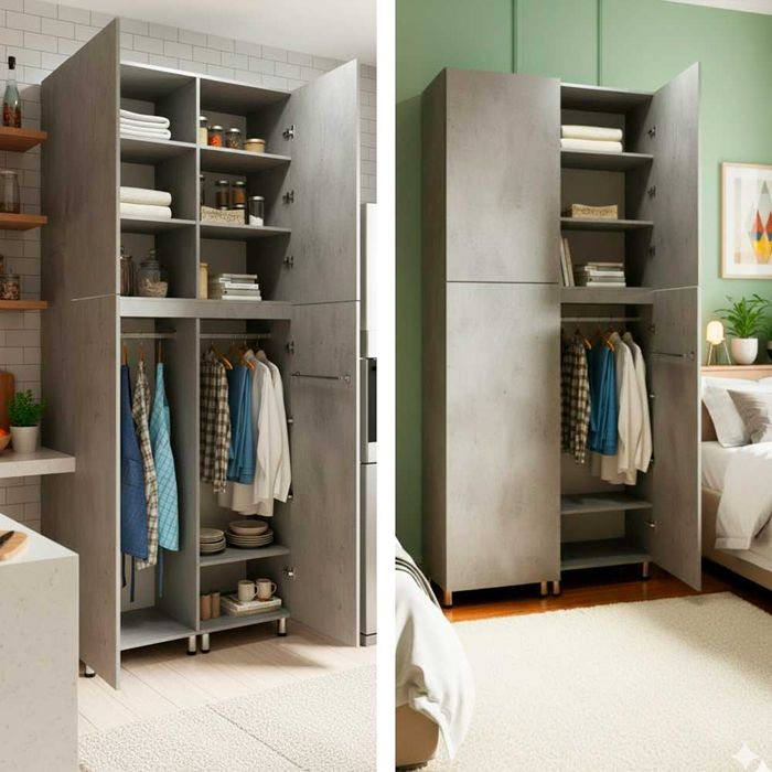 Шкаф Лофт / Shkaf Loft / Серый шкаф / Kiyim shkafi / Шкаф для одежды