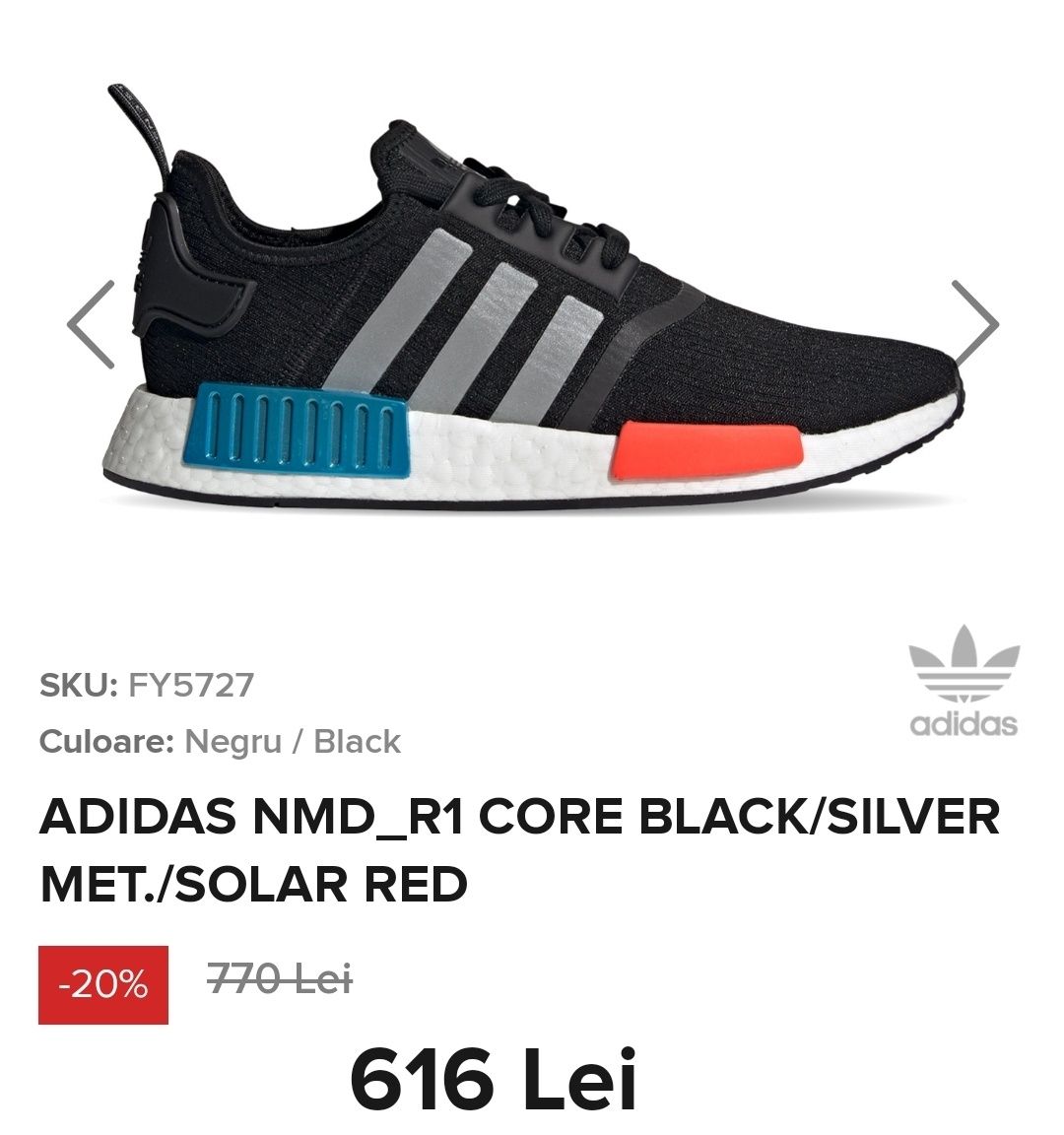 Adidas nmd r1 core black silver