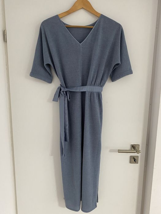Rochie baby blue marimea M cordon in talie
