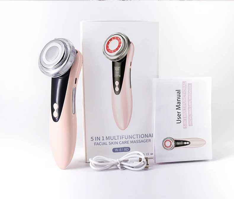 Aparat electric pt masaj facial Curățare, Întinerire piele,4in1 RF/EMS