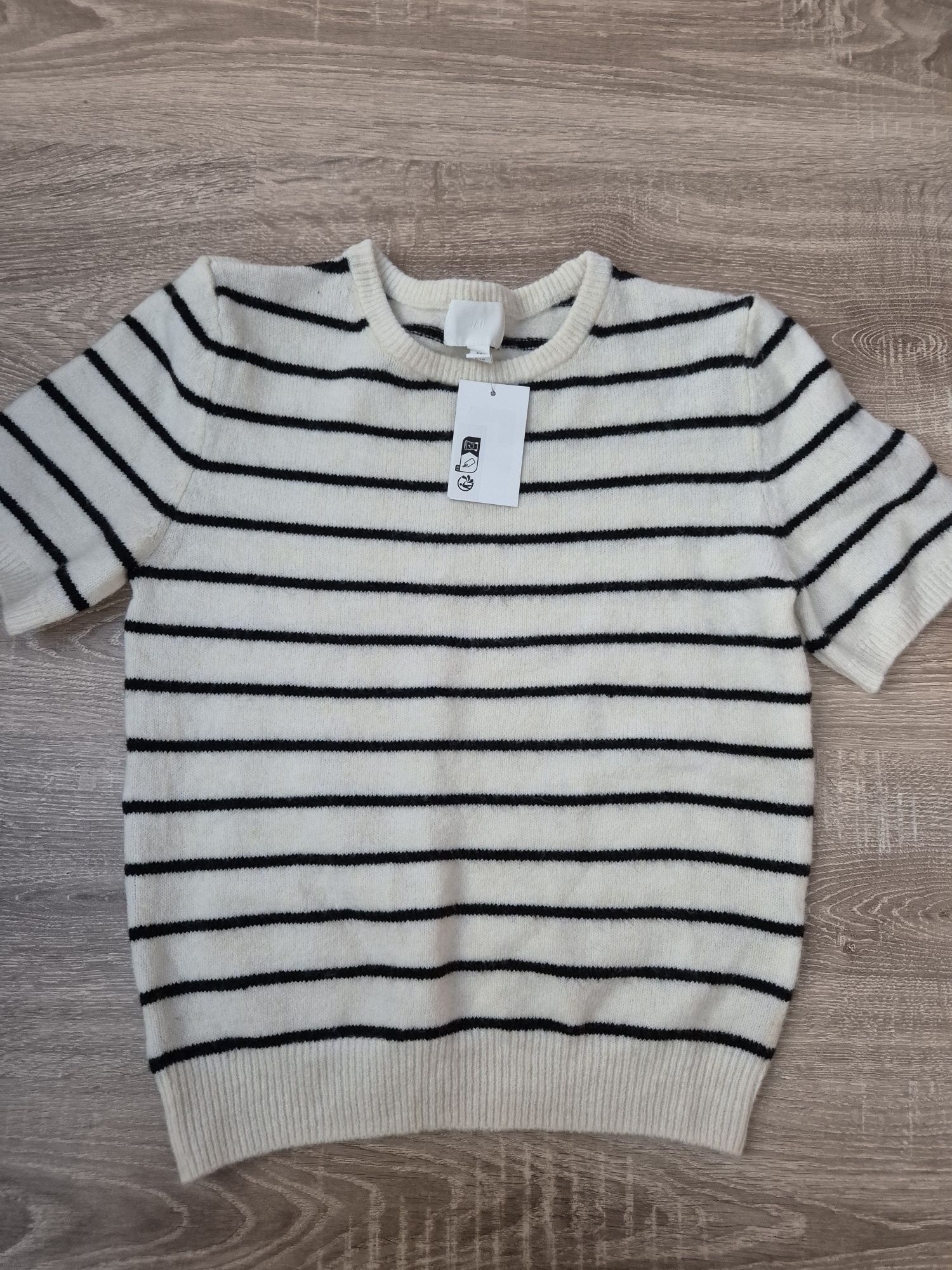 Тениска с фина плетка H&M