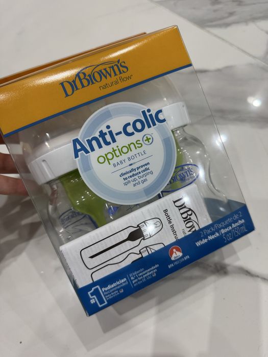 Dr. Brown's Бебешко стъклено шише Options+ 150 мл 2бр.