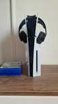 Play Station 5 Slim 1 TB cu disk 10/10 2 controllere, Căști și jocuri