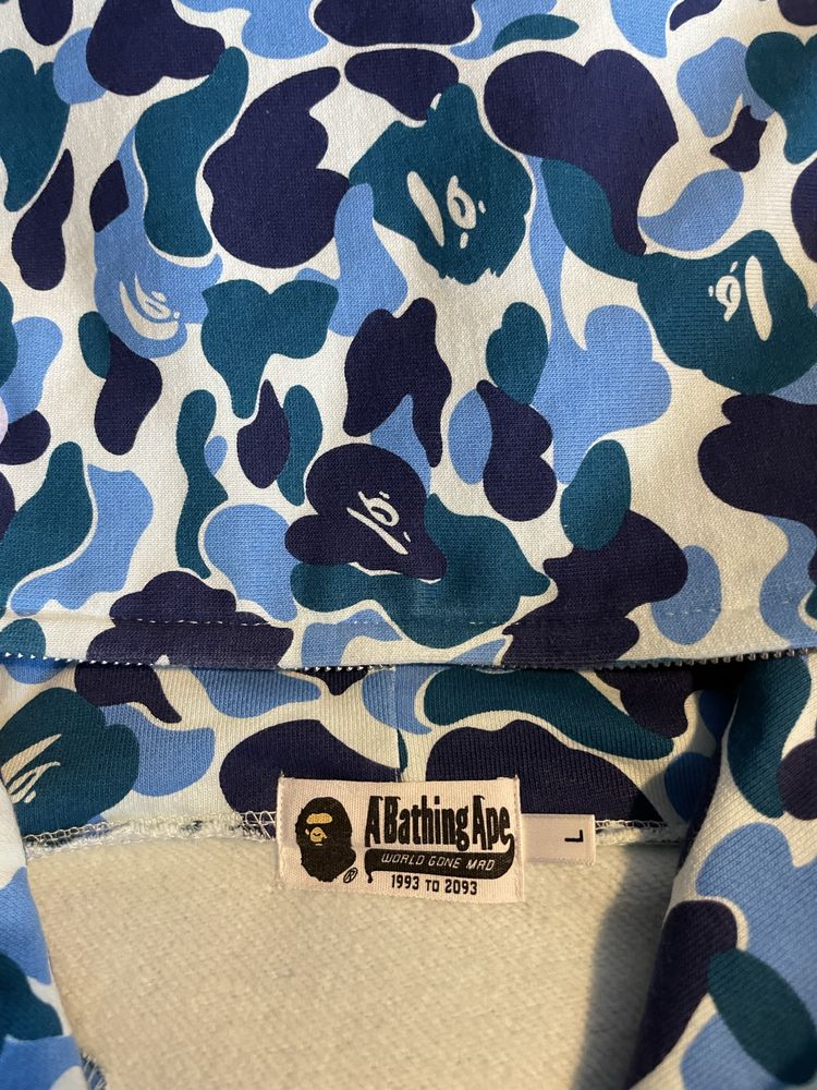 BAPE Big ABC Camo Shark Full Zip Hoodie 'Blue'
