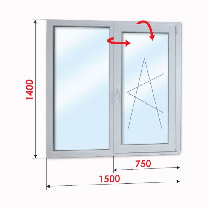 ПВЦ Прозорец 1500х1400