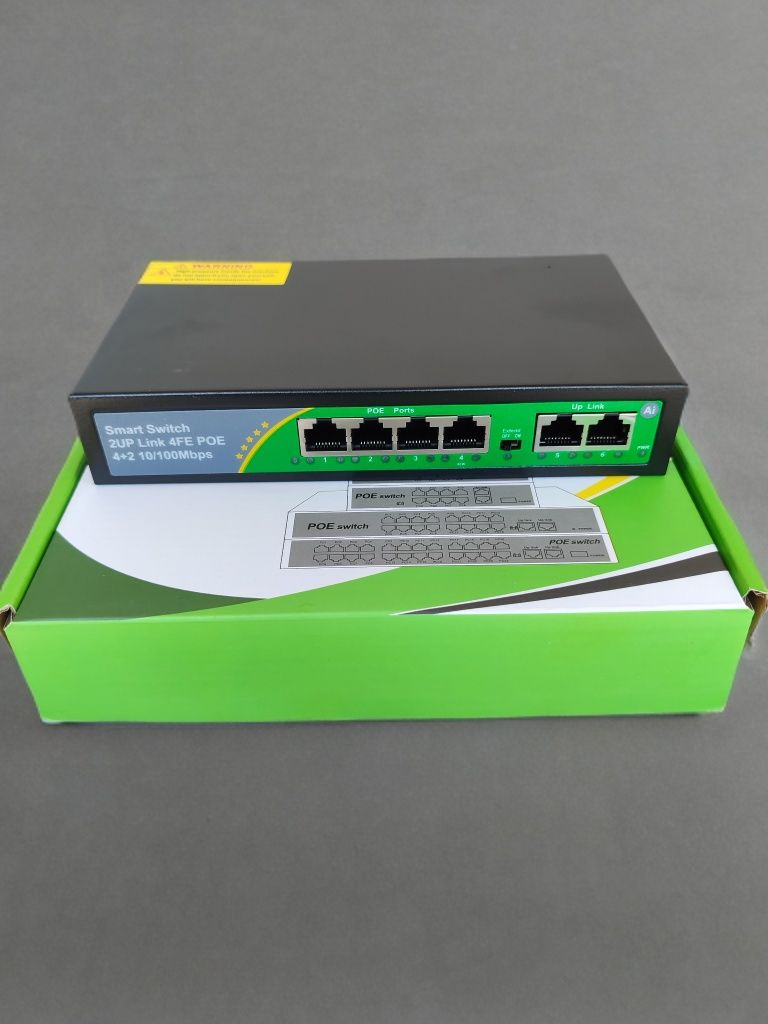 Poe коммутатор 4 + 2uplink