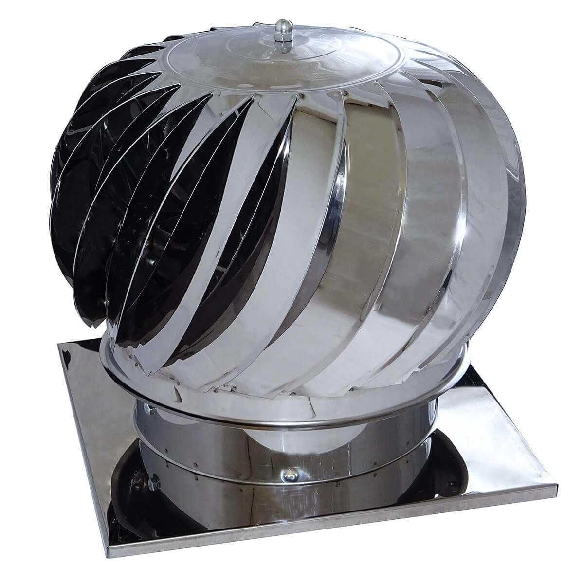 Palarie cos fum cu talpa (terminal rotativ)-turbina eoliana inox