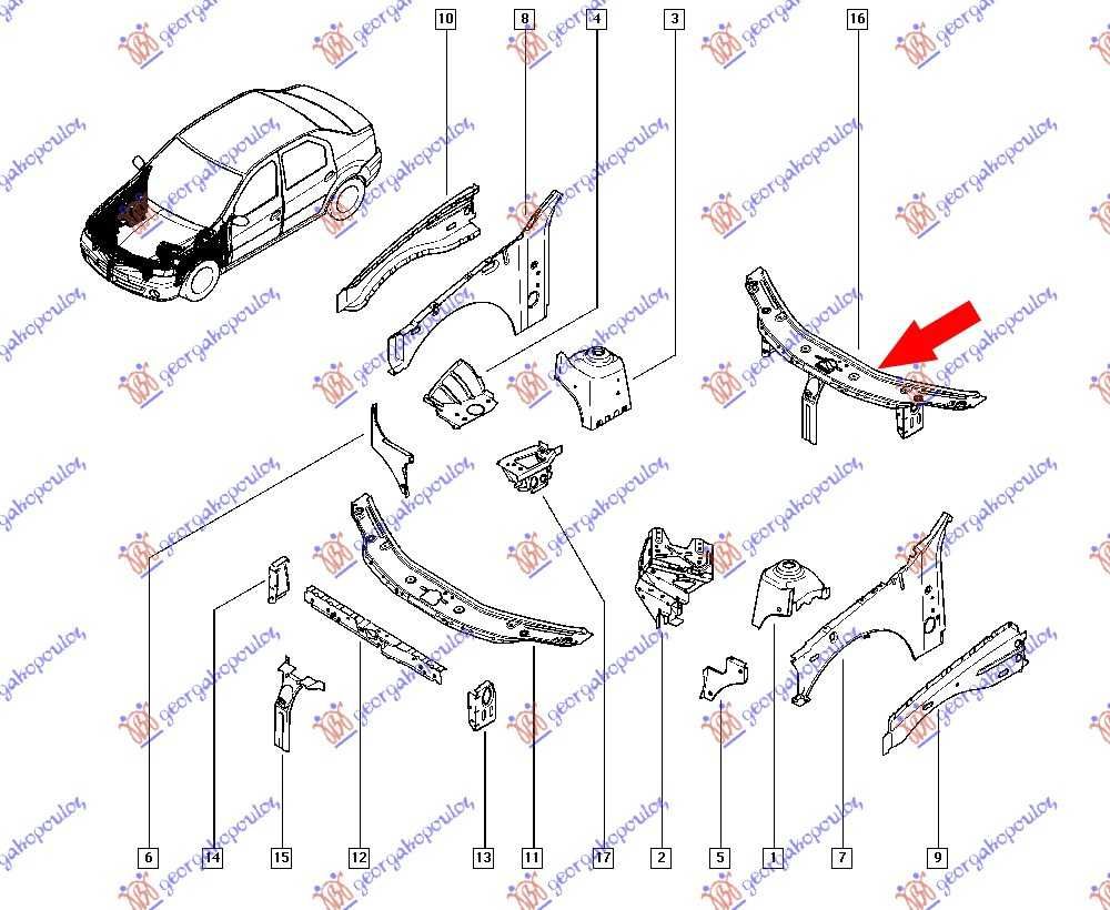 Trager masca port faruri Dacia Sandero 1 2008 2009 * 2010 2011 * 2012