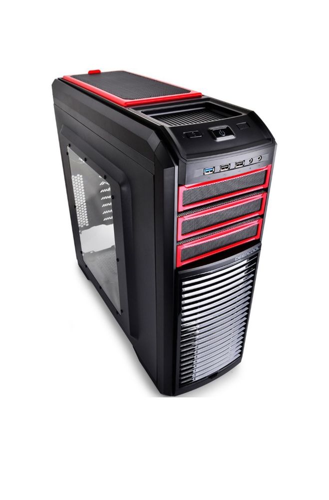 Компютърна кутия DeepCool Kendomen, Без захранване, Черна/Червена