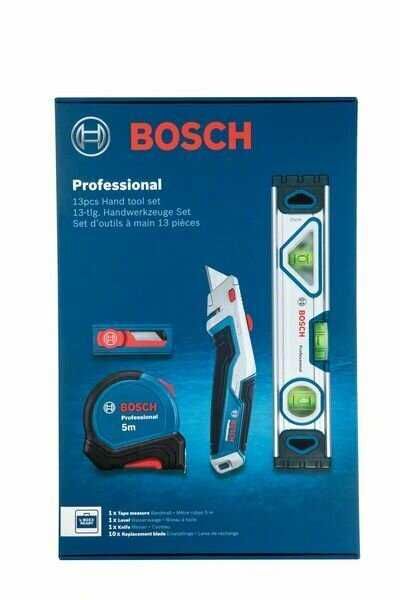 Ръчни инструменти - макетен нож,ролетка,нивелир и резервни резци Bosch