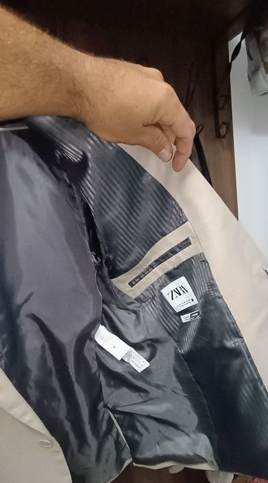 Sacou barbatesc Zara crem
