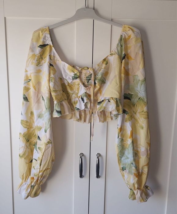 Bluza crop top de vara sexy print floral