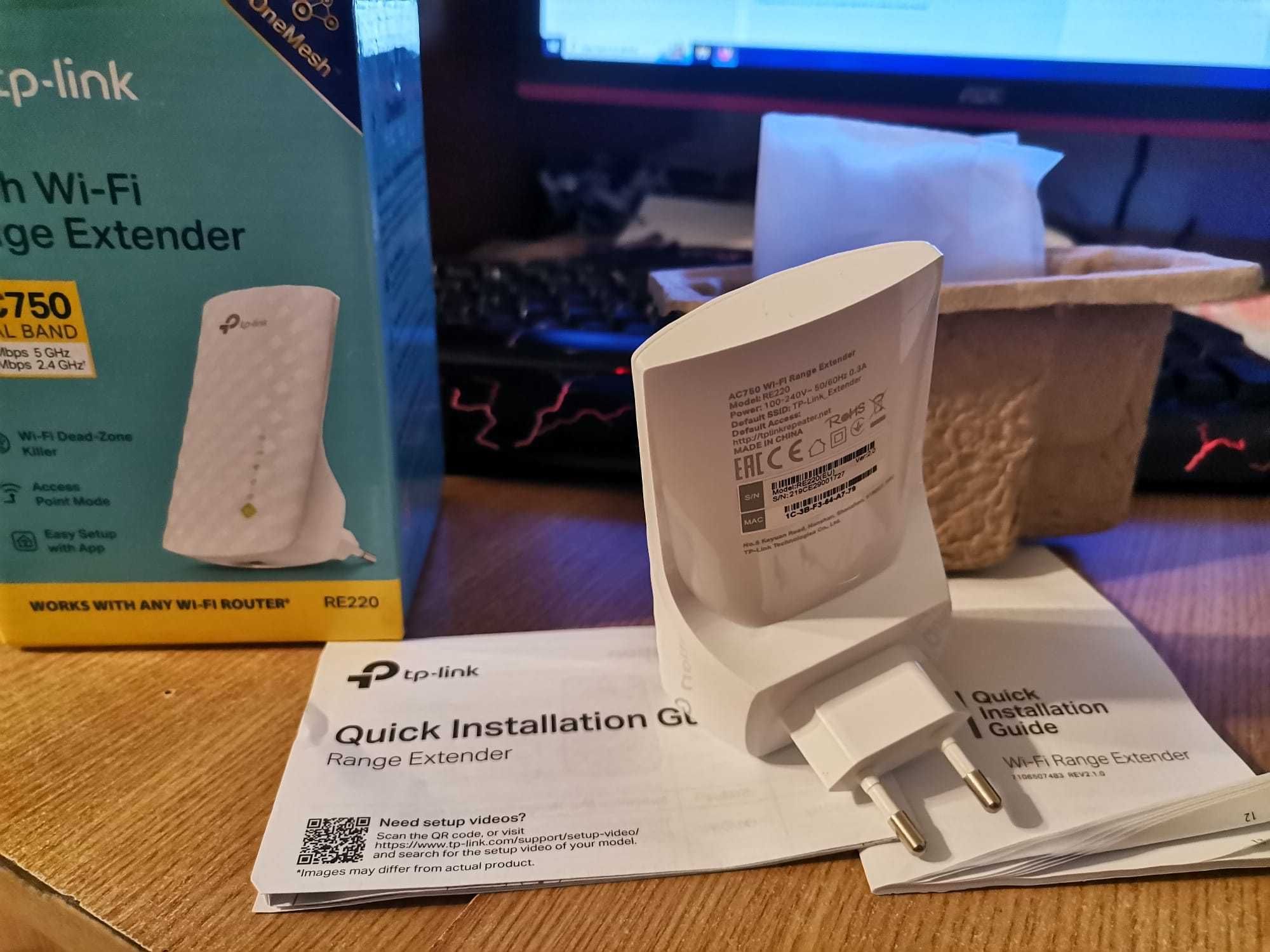 Bridge/Range Extender Wi-Fi TP-Link AC750, Tehnologie OneMesh RE220