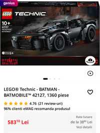 LEGO Technic - BATMAN - BATMOBILE 42127, 1360 piese