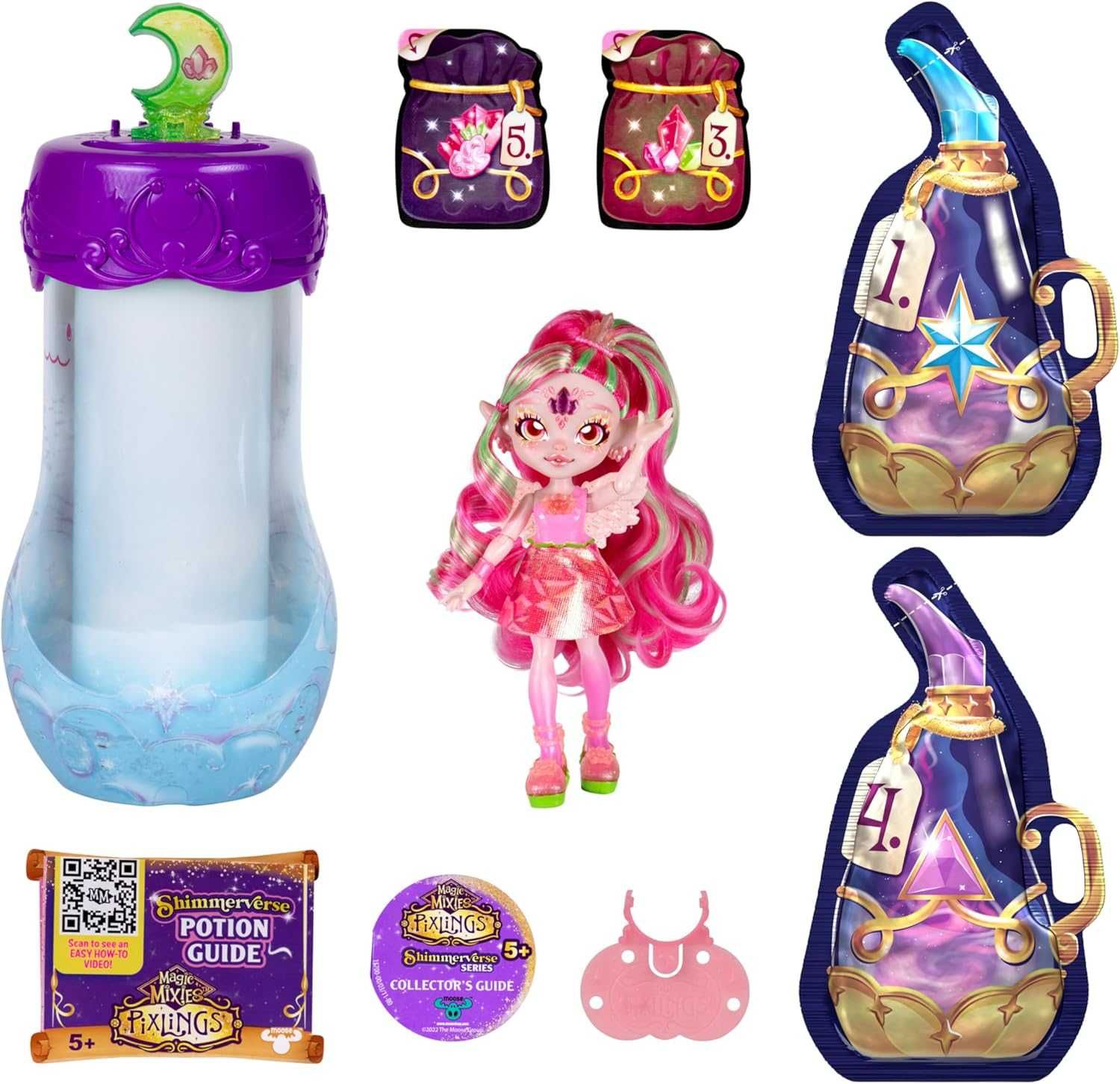Magic Mixies PIXLINGS Кукла с магическо появяване лилава розова коса
