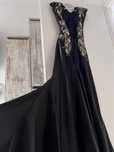 Rochie ocazie satin cu broderie