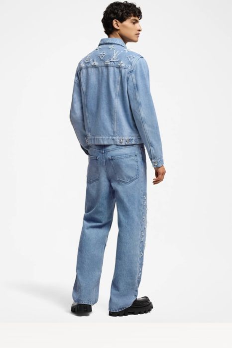 Compleu din denim Blugi si Geaca Louis Vuitton Monogram