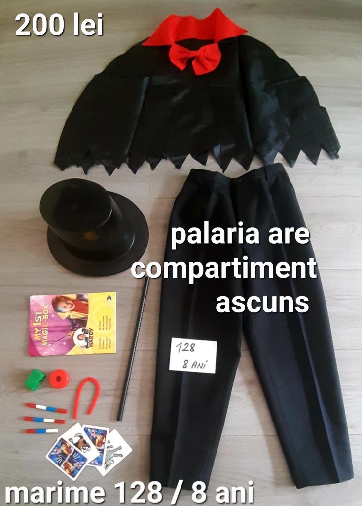 Costume de polițist,   asistenta , pirat  și magician
