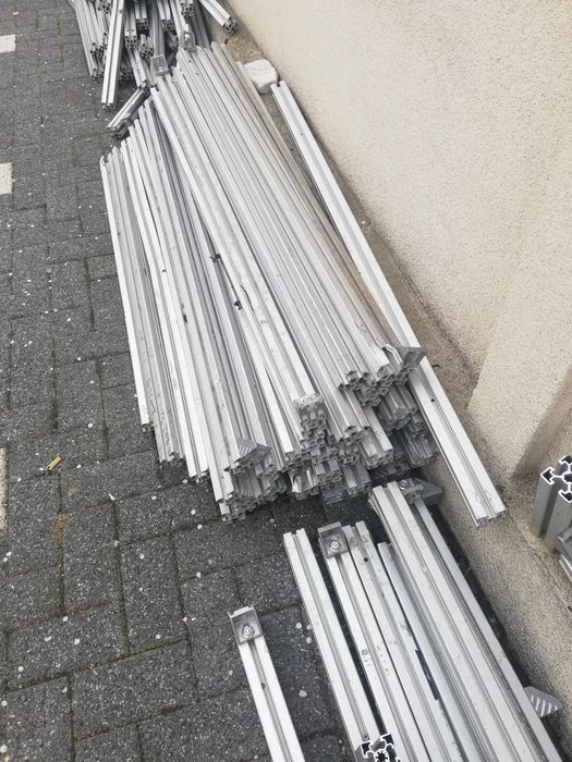 Profile din aluminiu 45x45 mm și conectori colțar, pentru confecții me