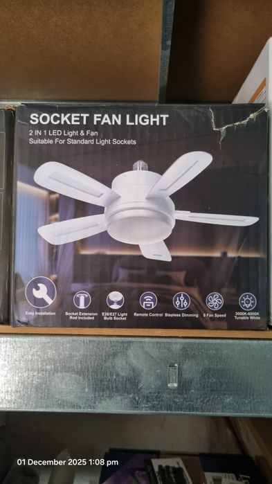 Ventilator tavan soclu e27 si telecomanda