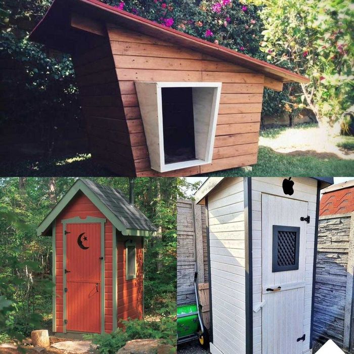 Туалет Деревянный Уличные Души  Дачи Вольер Для Собаки
