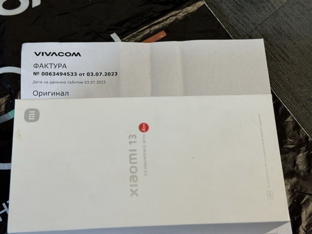 256GB Xiaomi 13 8GB 5G Vivacom Гаранция 2026г. Black / Черен