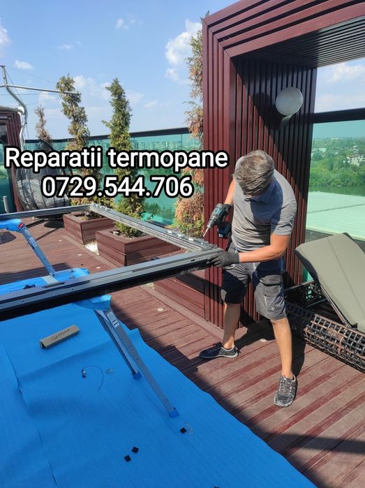 Reparatii termopane reglaje, plase insecte,plase rulou,plase plisse