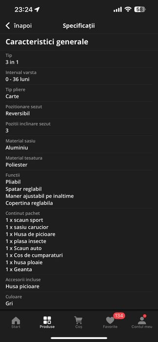 Cărucior 3 în 1 Coccolle Melora – Moonlit Grey