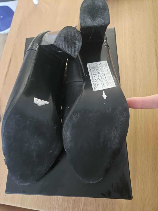 елегантни черни обувки от естествена кожа