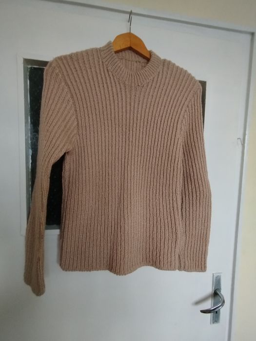 Памучна ръчно плетена блуза л размер