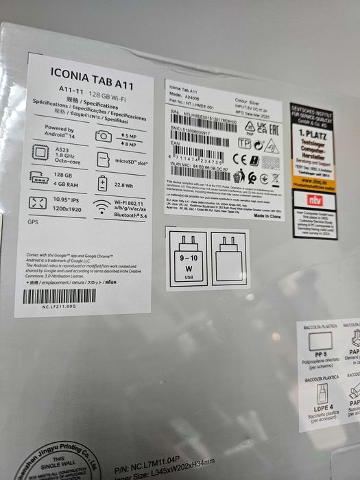 Tableta Acer A11 nou la cutie Garantie.