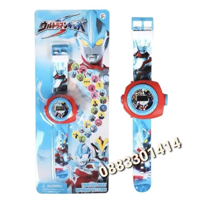 Детски часовник Проектор Спайдермен Пикачу Трансформърс Фенерче