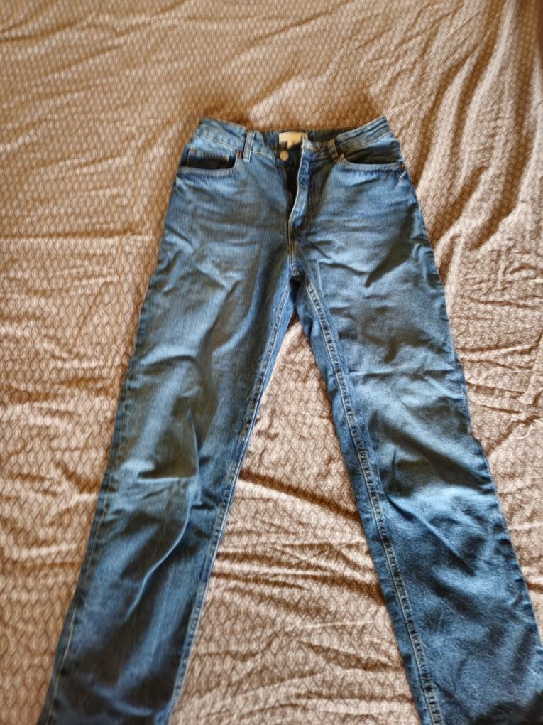 Дамски дънки hm mom slim fit