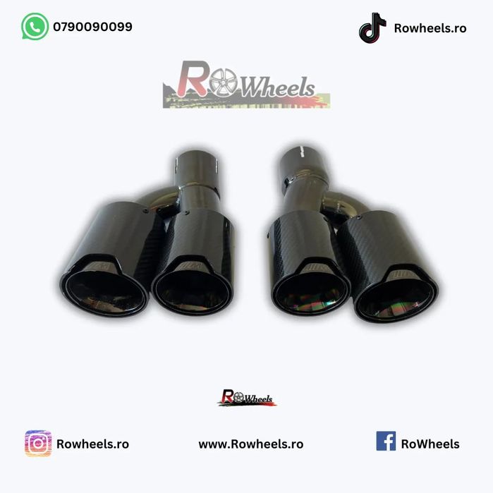 ornamente dedicate BMW G30 G31 tobe Tips Akrapovic black glos sport duble BMW AUDI PORSCHE X5 X6 G30 G20 G05 G06 Mercedes X3 X4 universale auto