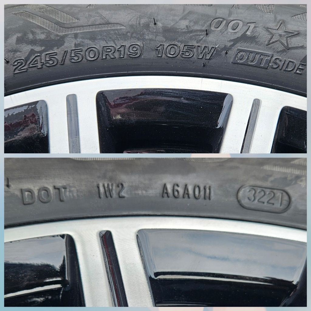 Jante BMW X3 G01 X4 G02 facelift 2023 vară 245 50 19 Bridgestone7,5 mm