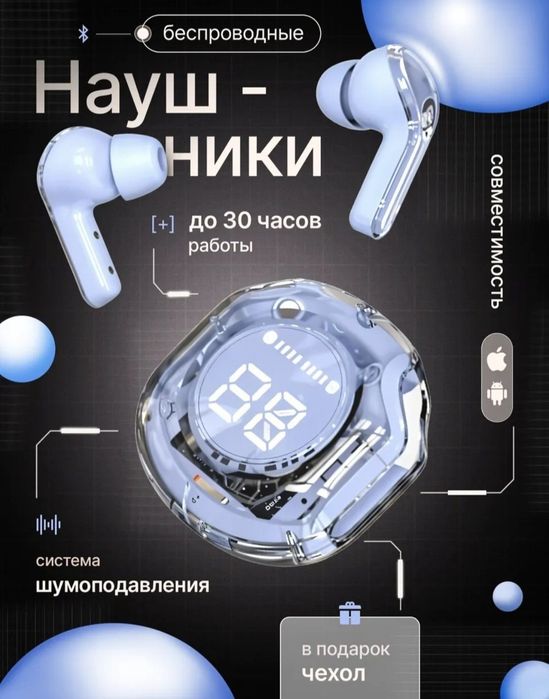 Беспроводные Bluetooth Наушники Air39 | С дисплеем , Микрофон