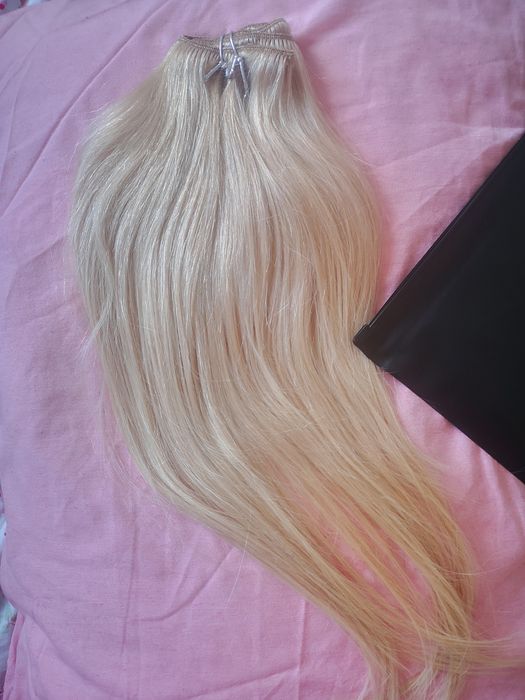 Естествена коса за удължаване на клипси