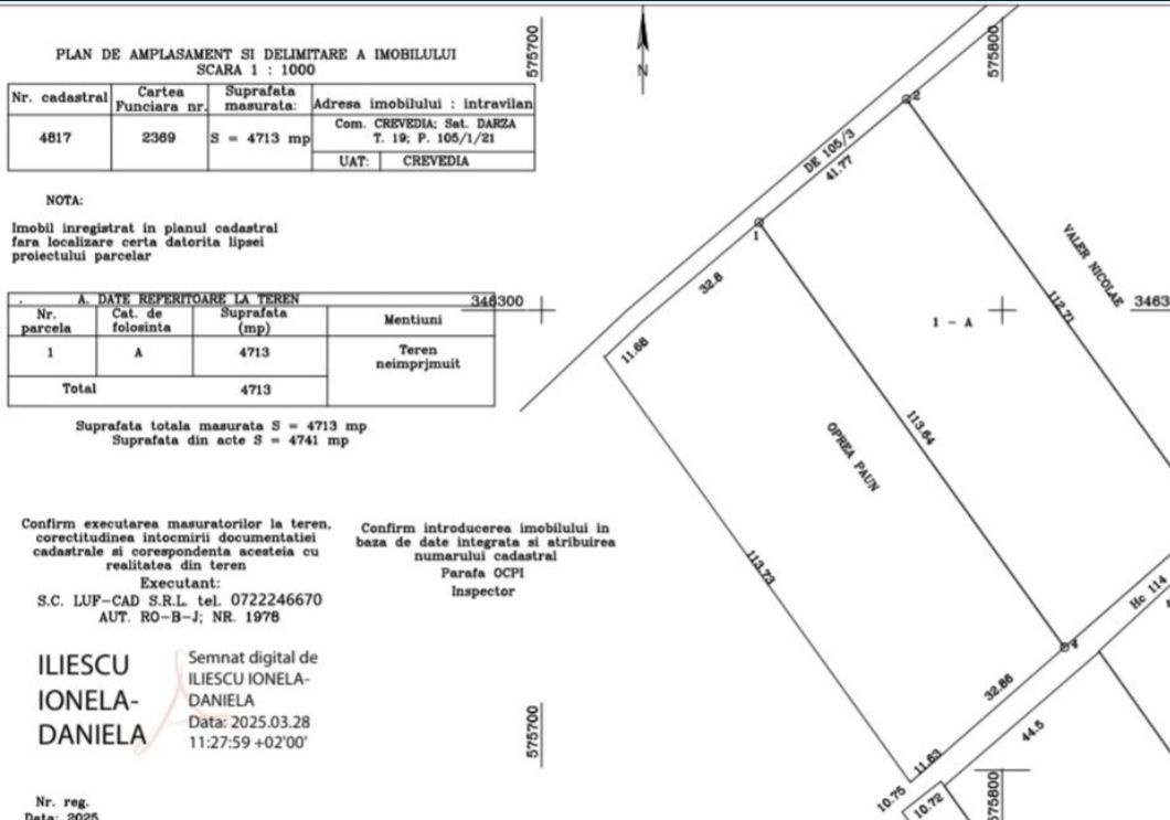 Teren intravilan 4713 mp preț 16 € mp