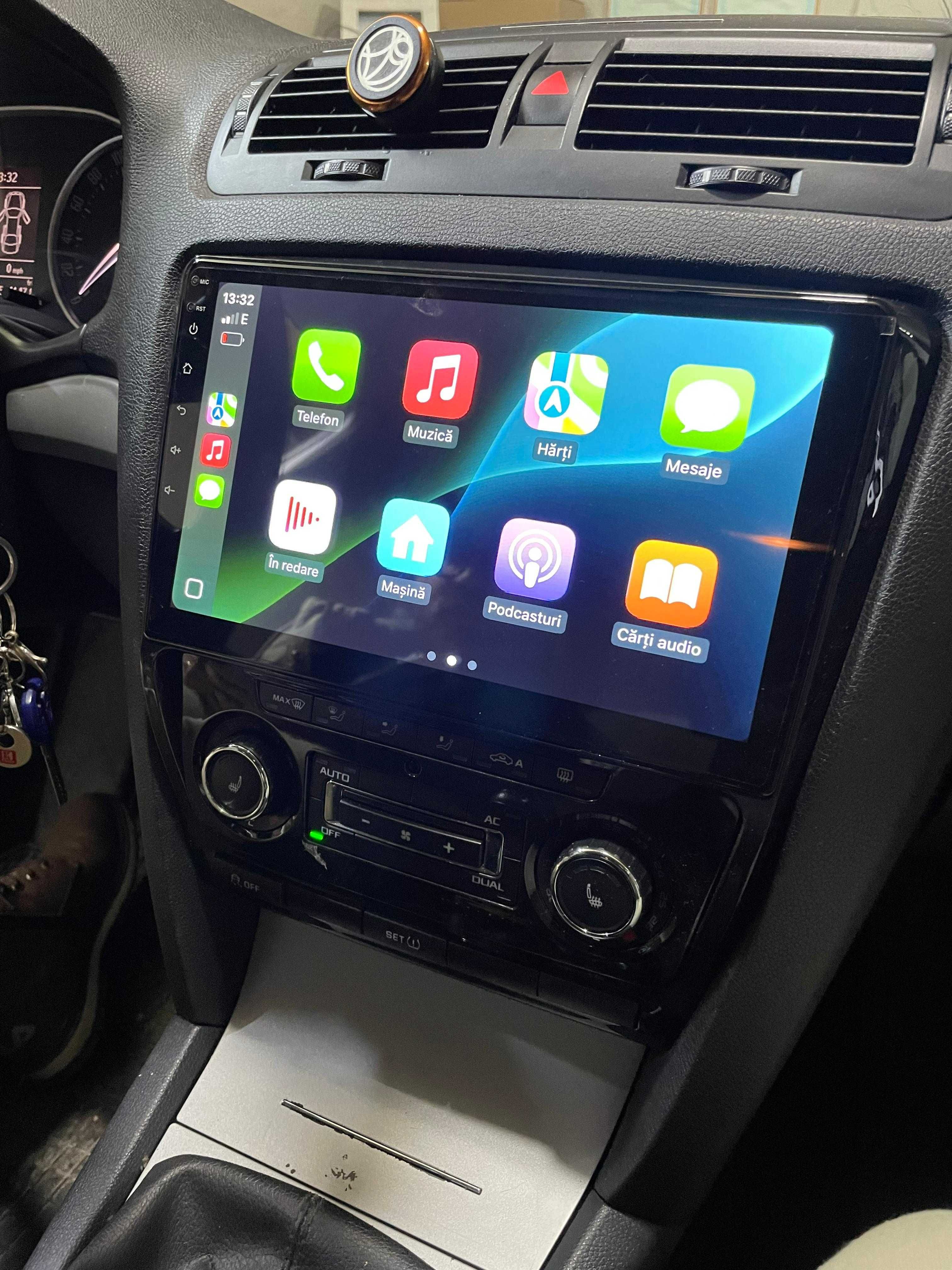 Navigatie Android Skoda Octavia 2 Carplay Android Auto + Camera