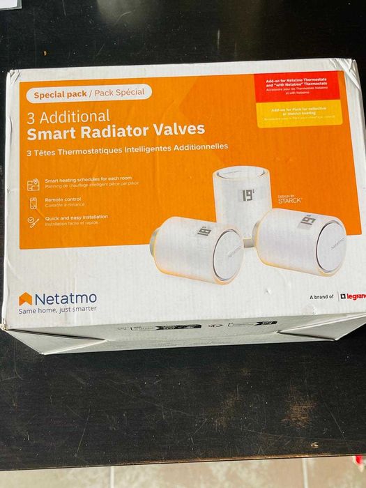 Pachet de 3 capete termostatice inteligente Netatmo NBU-NAV-EU