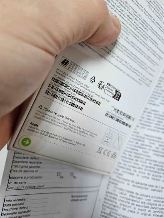 Iphone 16 128 Gb nou la cutie 2 ani Garantie.