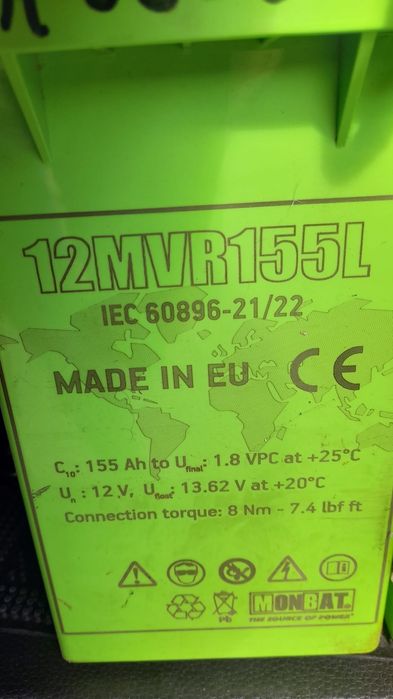 Baterii 12V 155Ah   GEL pt sistemul fotovoltaice