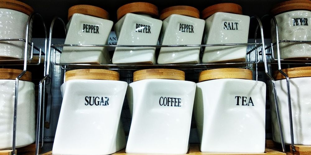 Банка керамическая для хранения с бамбуковой крышкой 7 шт